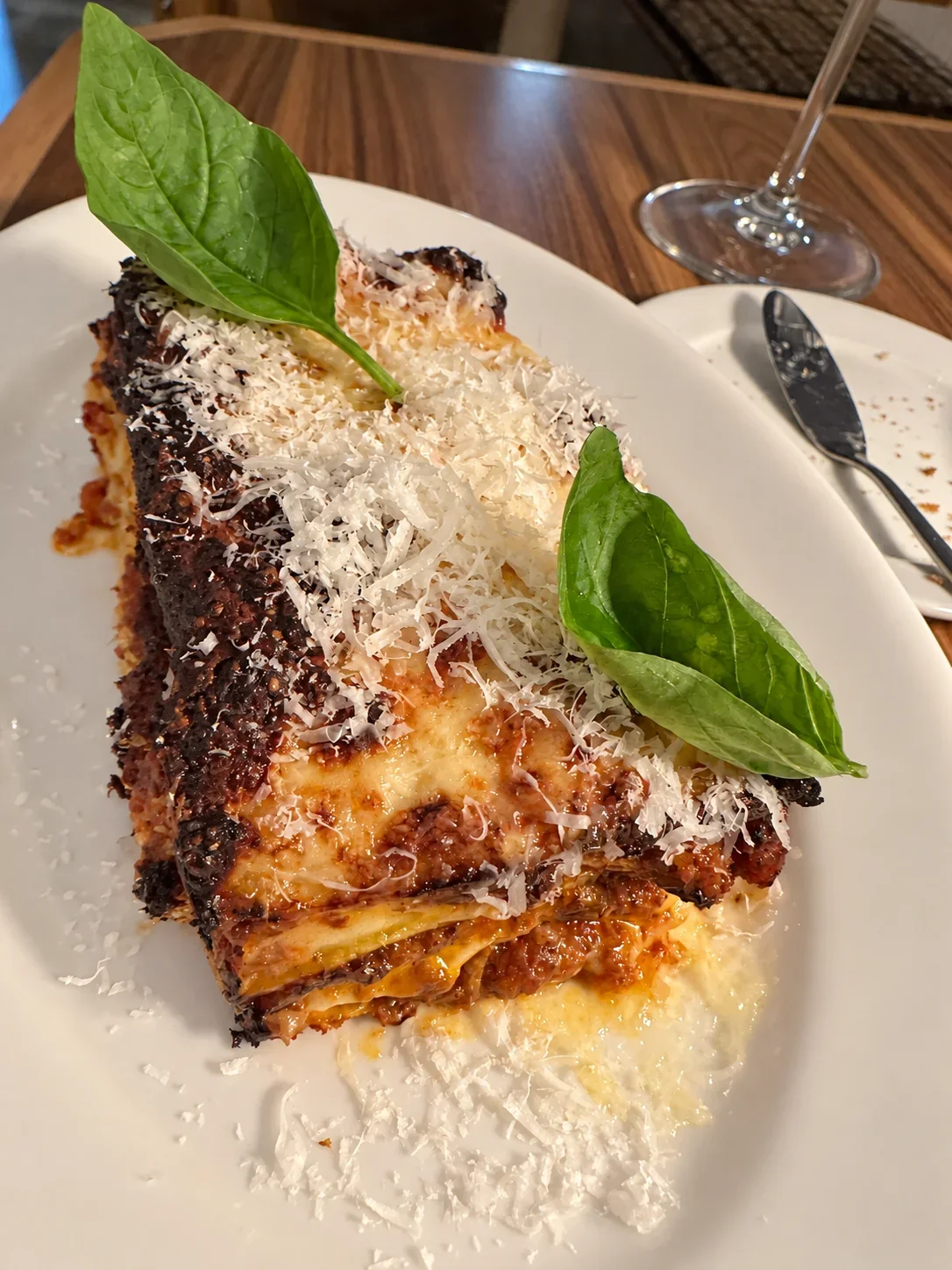 Lasagna served at Evelia at Evelia in Buenos Aires