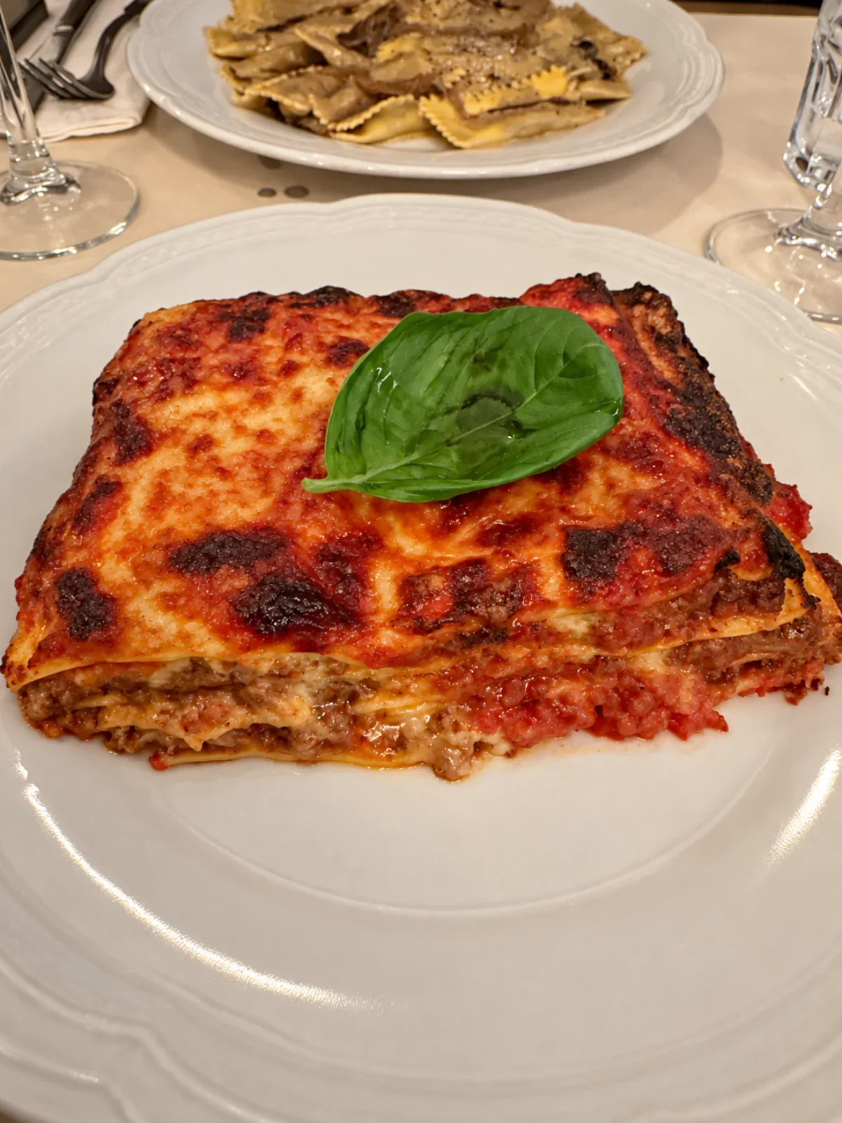 Lasagna alla bolognese at La Alacena Trattoria in Buenos Aires