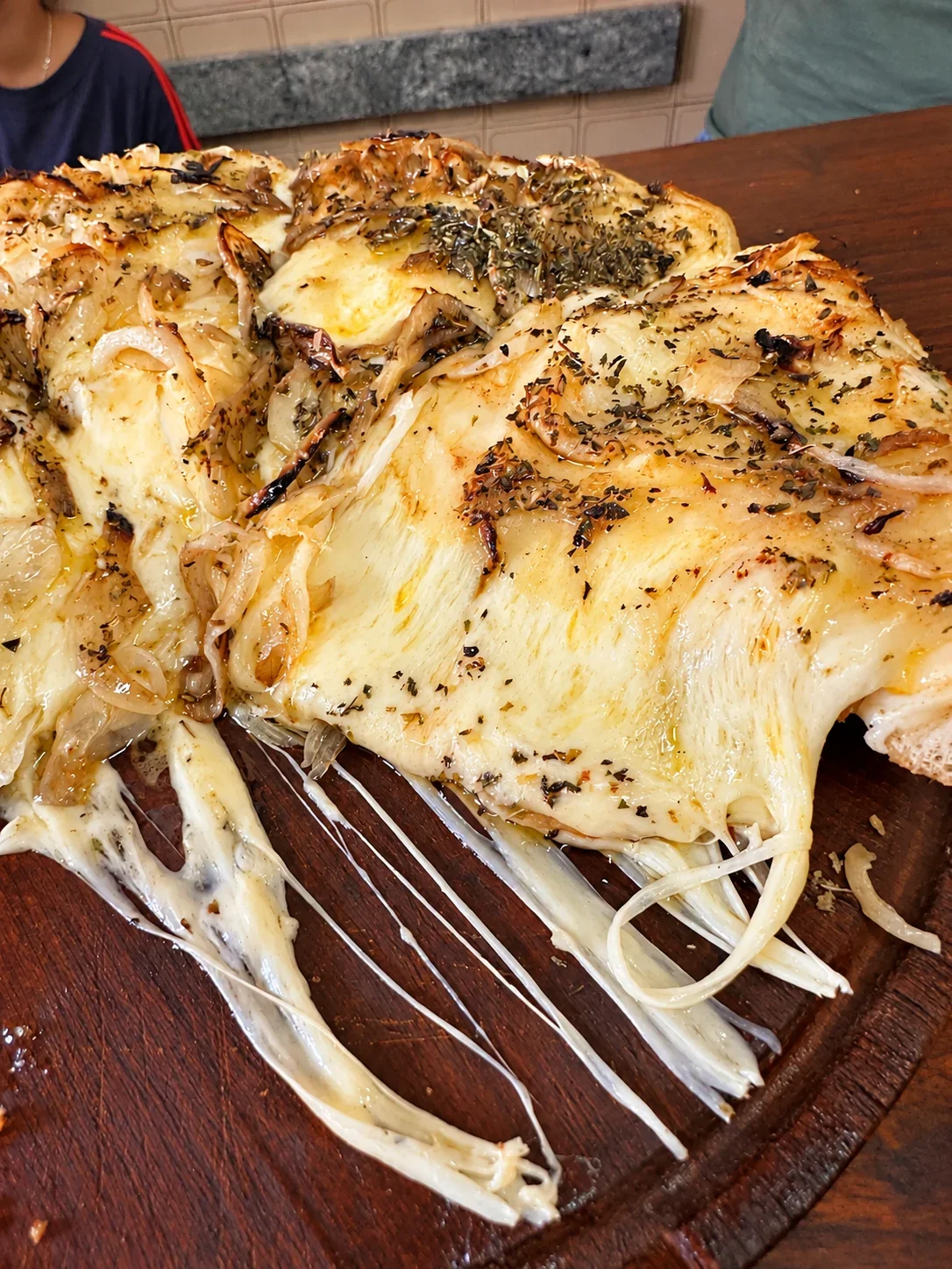A closer view of the small pizza at La Mezzetta